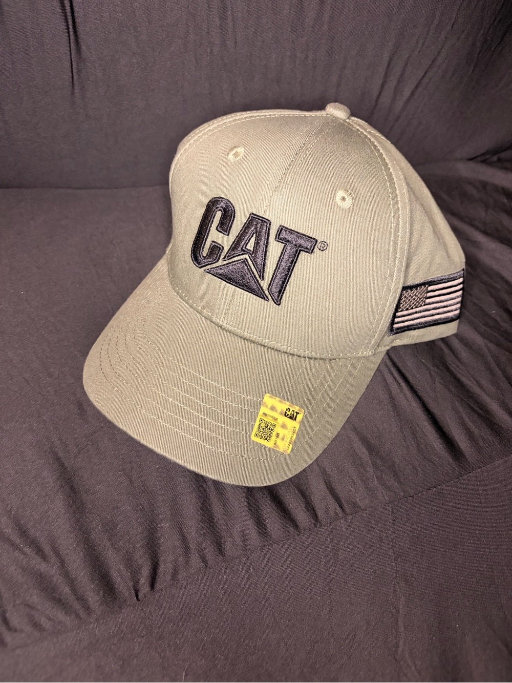 Olive Green Embroidered Logo Cap
